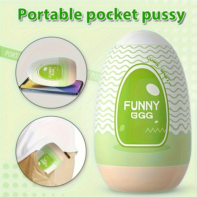 portable mini egg cup for men realistic stimulation soft tpe massager waterproof latex free adult toy 6