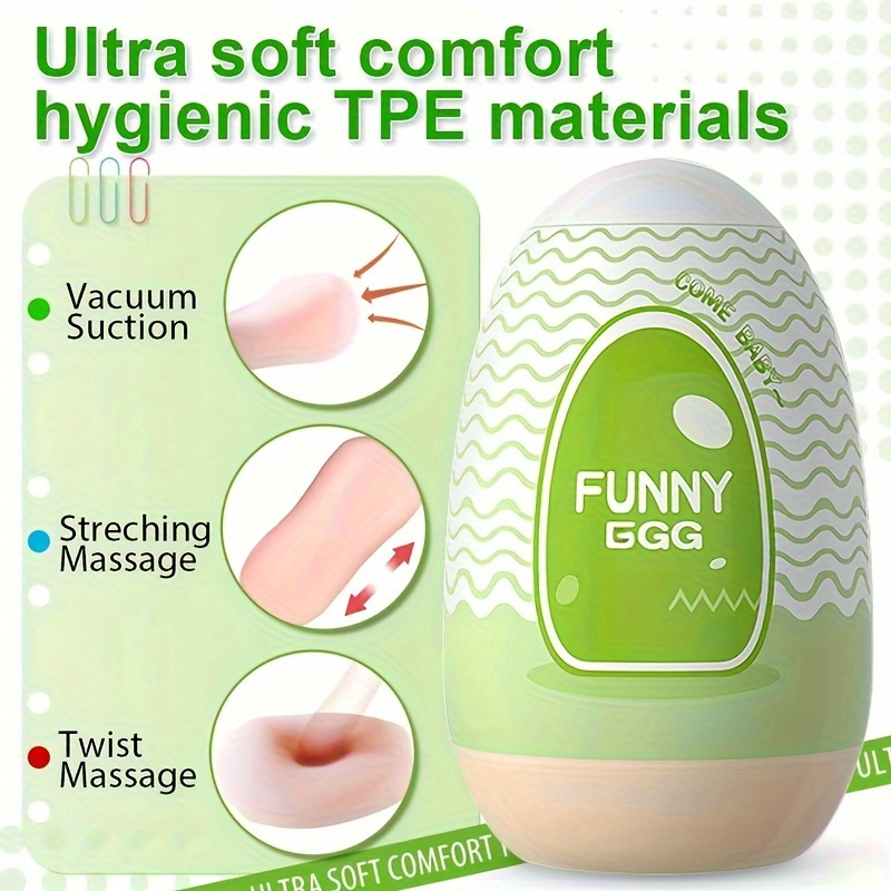 portable mini egg cup for men realistic stimulation soft tpe massager waterproof latex free adult toy 5