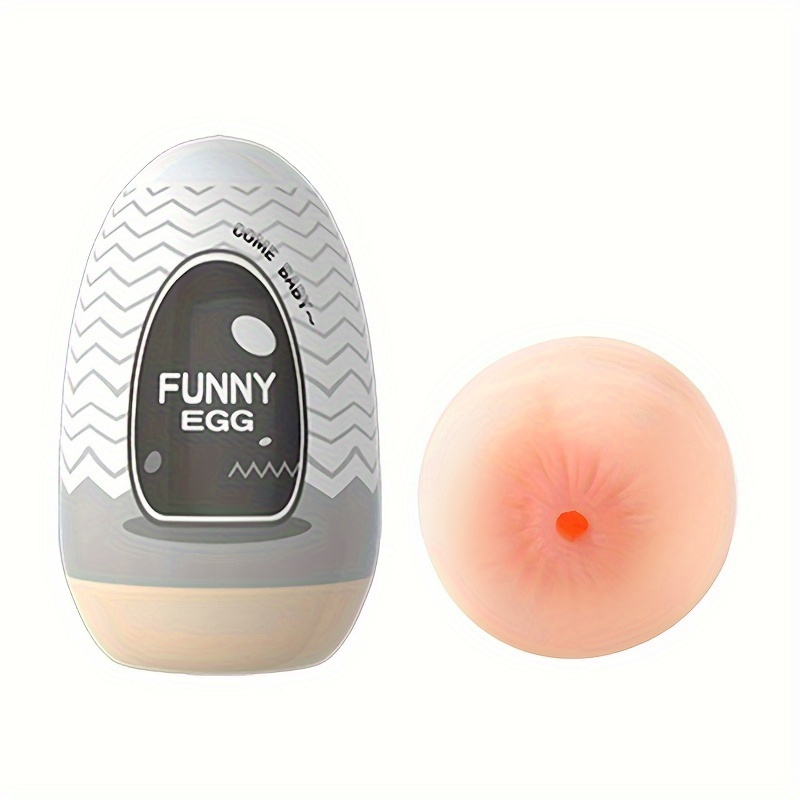 portable mini egg cup for men realistic stimulation soft tpe massager waterproof latex free adult toy gray ass 8