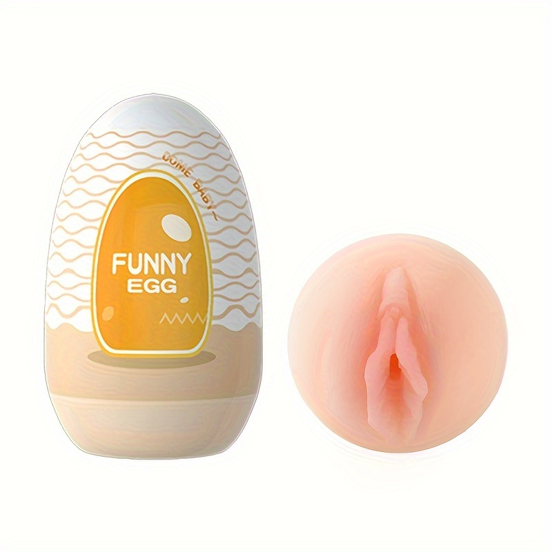 portable mini egg cup for men realistic stimulation soft tpe massager waterproof latex free adult toy orange 13