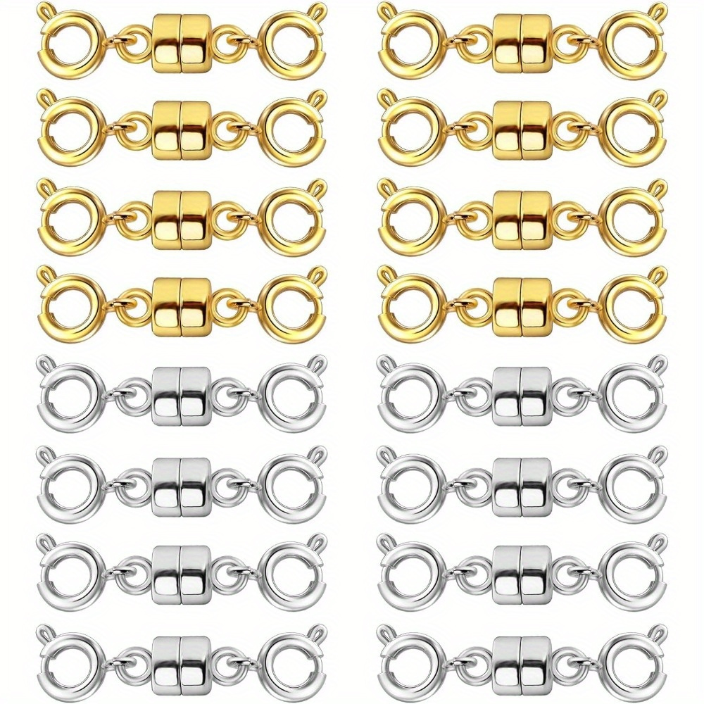 

16pcs Double Lobster Clasps Magnetic Extenders Connectors, Perfect For Necklace Bracelet Keychain Jewelry Making