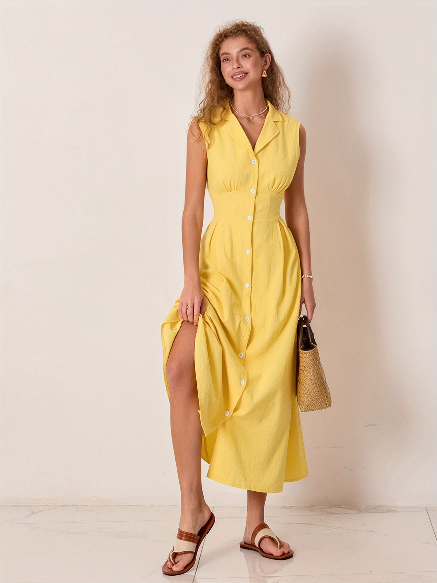 Tank Top Sundress Sexyshine Women's Summer Maxi Dress - Sleeveless Loose  Tank Dress With Front Buttons, Split & Belt Black Dresses For Women  Sleeveless