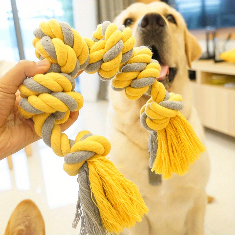 

Durable Cotton Rope Dog Toys For Large Dogs, Handcrafted Chew And Tug-of-war Pet Toy For Playtime Entertainment