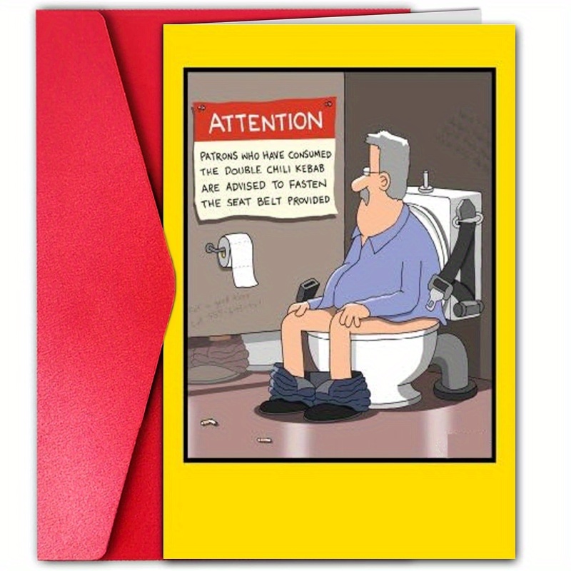 

Novelty, Funny Animal-themed Greeting Card For Birthdays & - , Cartoon Design On High-quality Paper