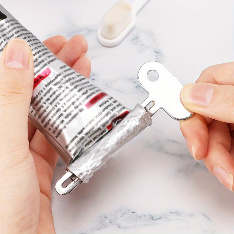1pcs Stainless Steel Manual Squeezer, Toothpaste Tube Roller Dispenser, Multi-Purpose Uncharged Metal Tube Wringer for Toothpaste, Creams, Paints - Bathroom Accessory & Tool