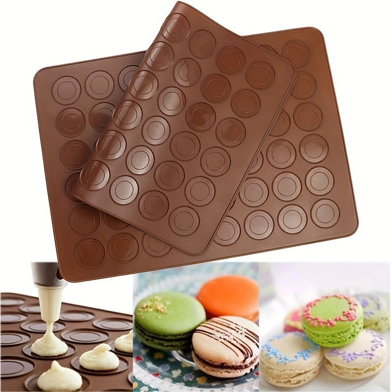 Tapis De Cuisson Macarons En Silicone – 48 Cavités, Antiadhésif, Avec Stylo Décoratif Et Buses