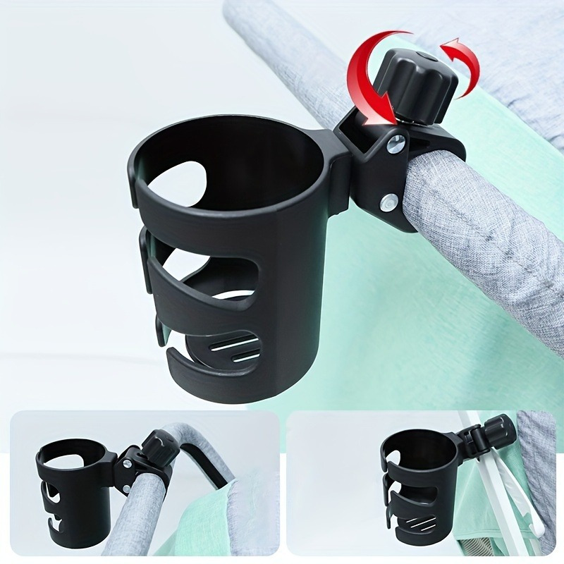 

360° Rotatable Cup Holder For Strollers, Prams & Wheelchairs - Fit, Ideal For Ages 14+