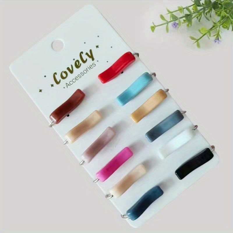 E-shop 12er-Pack Einfache Hijab-Sicherheitsnadeln – Langlebige Plastik-Schalclips für sichere & stylische Wickel, ideal für lässige Ausflüge im Nahen