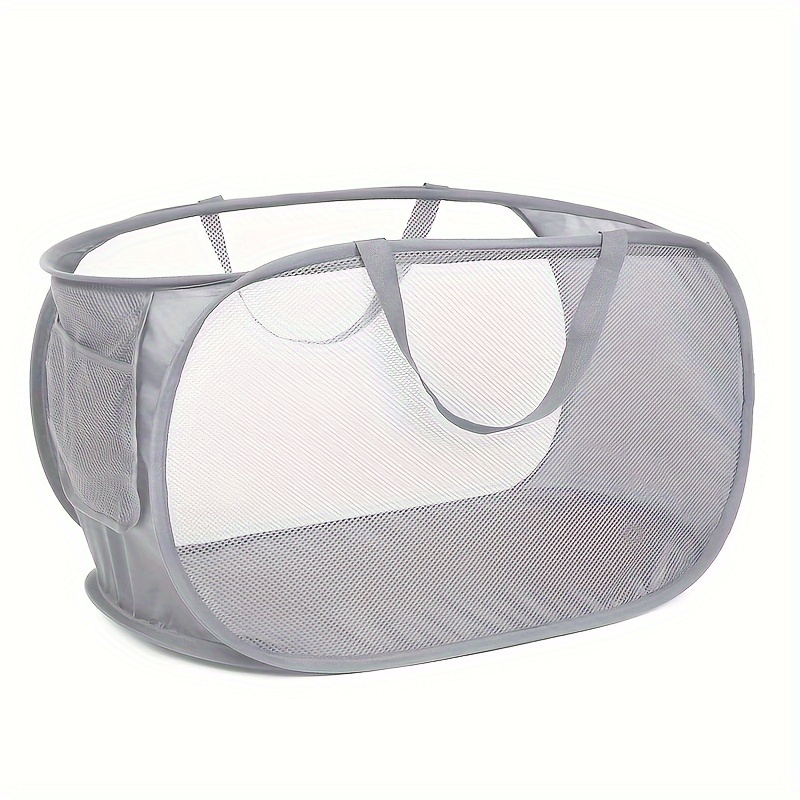 Collapsible Laundry Baskets, Foldable Laundry Basket With Pocket, Durable Pop Up Hampers, Reinforced Handles Dirty Clothes Hamper For Laundry, Bedroom, Bathroom, Dorm, Travel Or Camping
