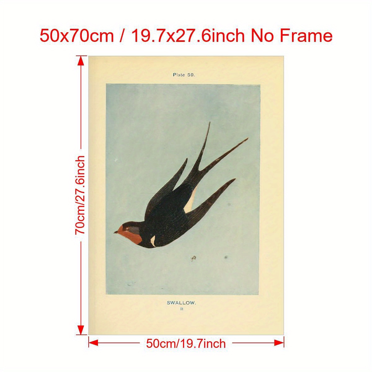 vintage swallow art deco poster modern retro bird canvas - Temu