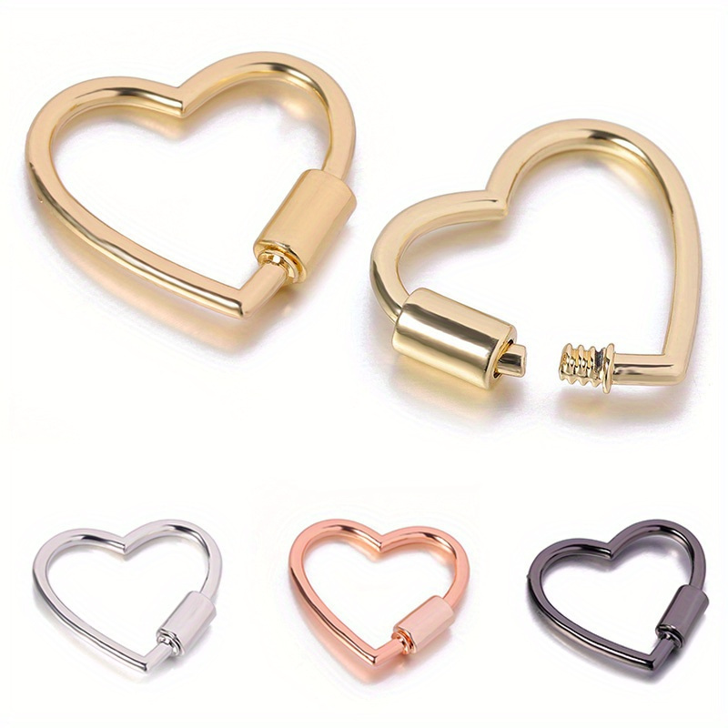 

Stainless -shaped Locking Keychain With Turnbuckle Closure - Love Keyring For Jewelry And Accessory Attachment