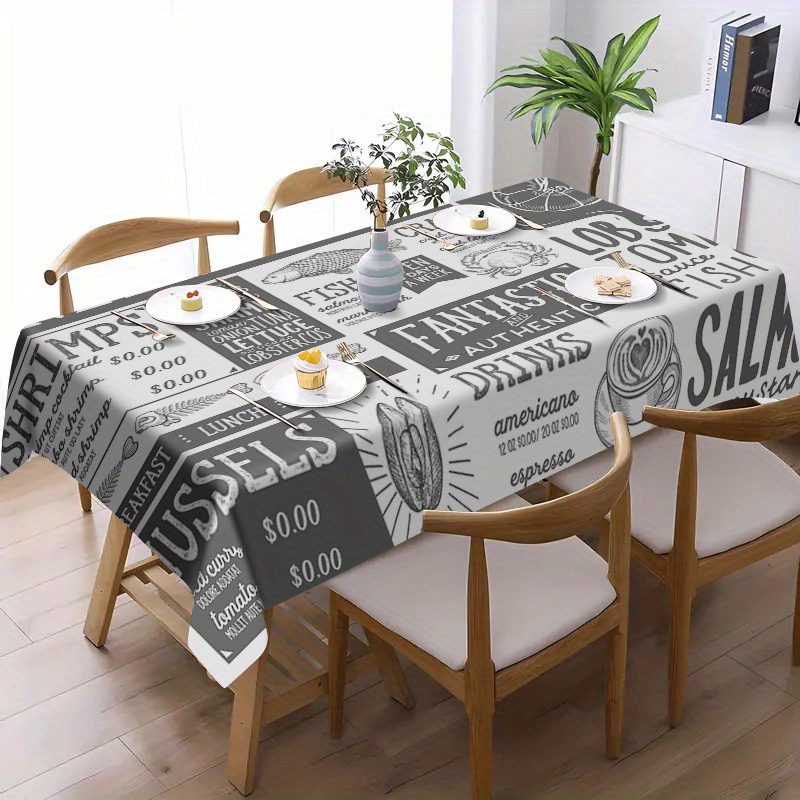 

1pc Luxury Waterproof & Oil-resistant Tablecloth - Easy Clean, Non-slip Dining Mat For Home Kitchen Decor Kitchen Rugs Non Slip Washable Waterproof Tablecloth