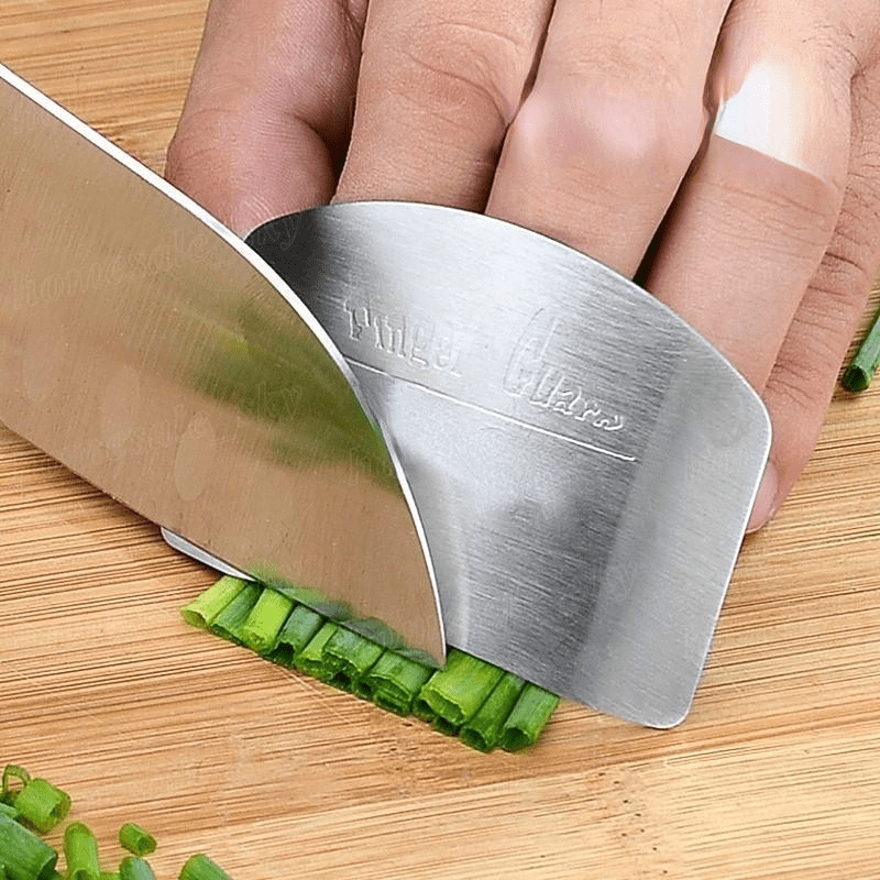 

3pc Stainless Steel Finger Guard For Safe Slicing - Durable Kitchen Protector For Cutting - Cooking Tool Accessor