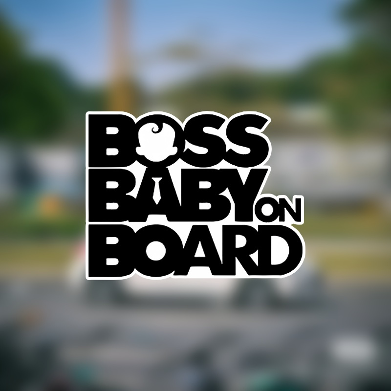 

Boss Baby On Board" Vinyl Car Decal - Matte Finish, Reflective Window & Bumper Sticker For Vehicle Exterior