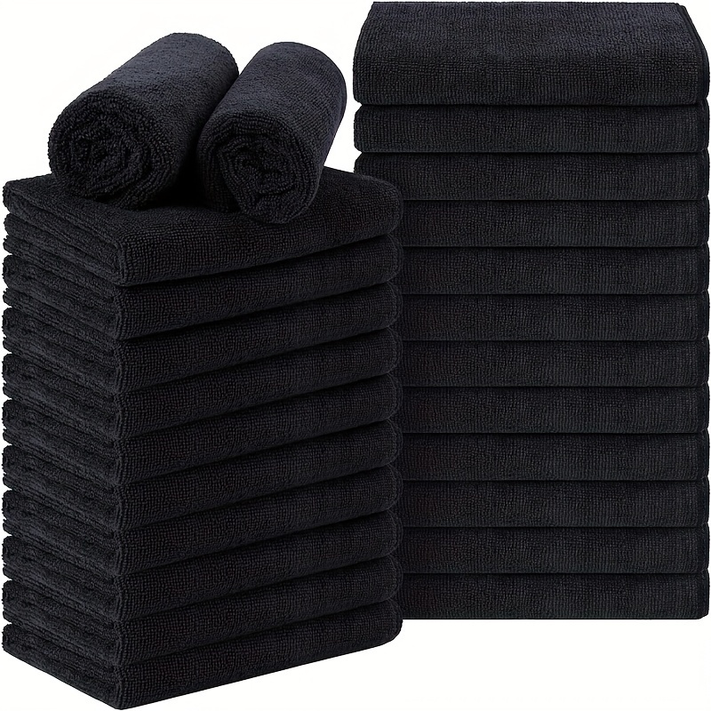 

Microfiber Makeup Remover Cloths 6-pack, Reusable Ultra-soft Facial Towels For All Skin Types, Bpa-free Unscented Washcloths, Multipurpose Beauty Cleaning Cloths For Daily Use - 12x12 Inches Black