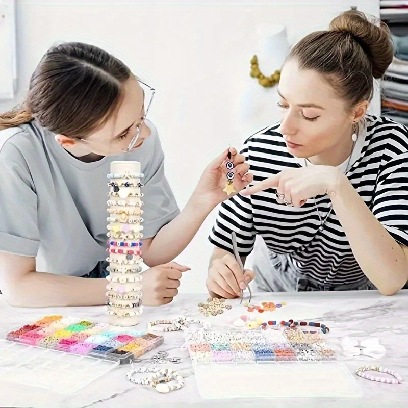 popular   5100pcs bracelet making kit with trendy beads charms cord   creative girls gifts crafts details 5