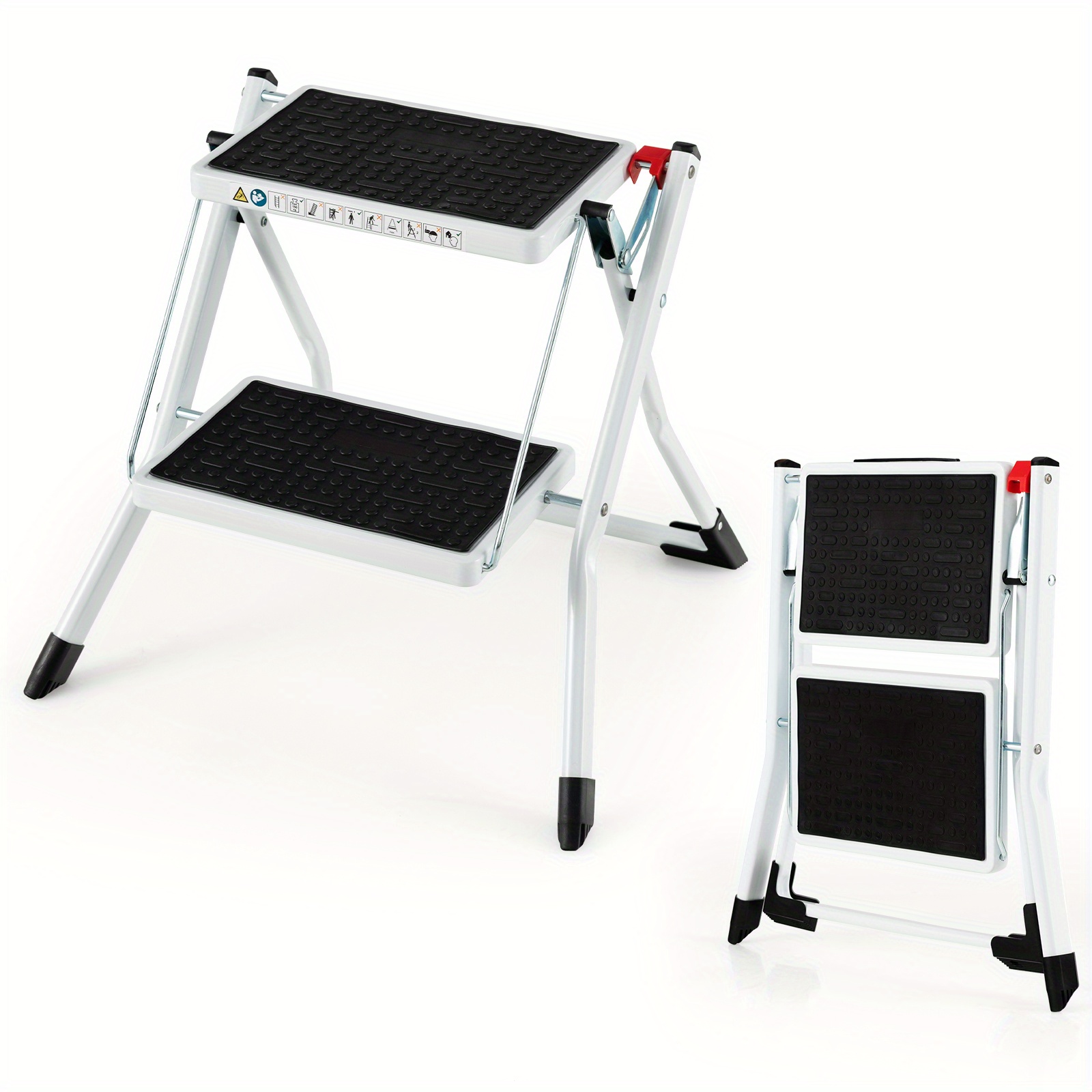 

Lifezeal 2 Step Ladder Folding Step Stool 330lbs Capacity W/anti-slip Pedal & Handle