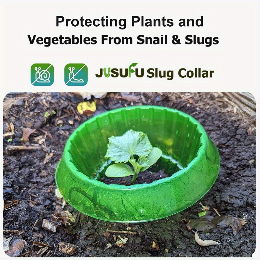 

(6/10/20-piece) Garden Snail Barrier Collars - Durable Plastic Slug Control Rings For Plant Protection