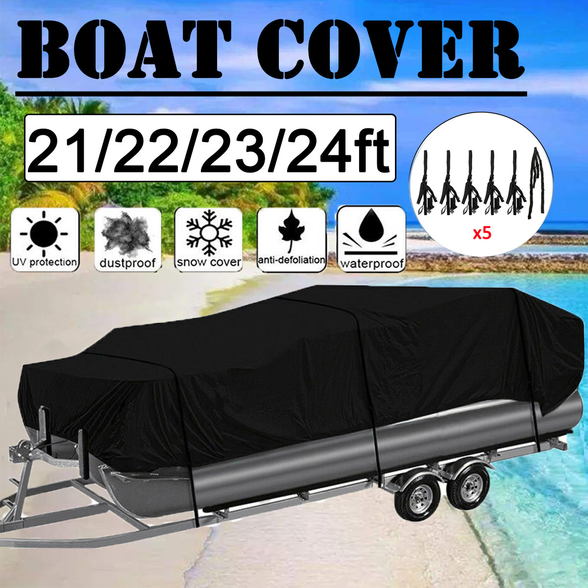 

Neverland Trailerable Boat Cover Waterproof 210d Oxford Boat Covers 21- Trailerable Boat Cover Waterproof Dust Heavy Duty Pontoon Storage Bag Boats Fishing Boat Fit Length 21- Beam Width To 104