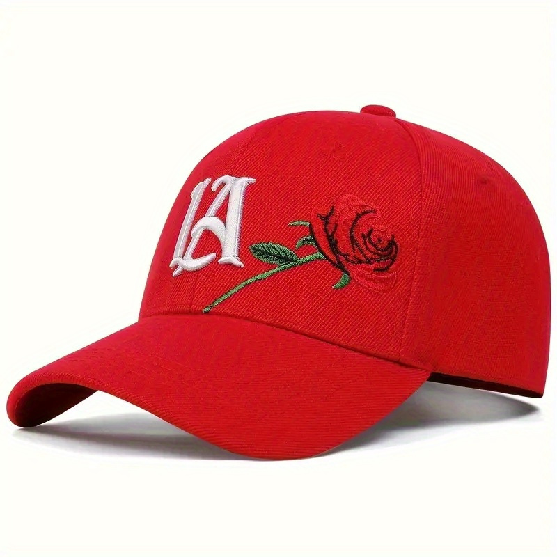 

2pcs Fashion Trends Hot Ladies Outdoor Hip Hop Baseball Cap Snapback Rose Flower Pattern Decorative Hat