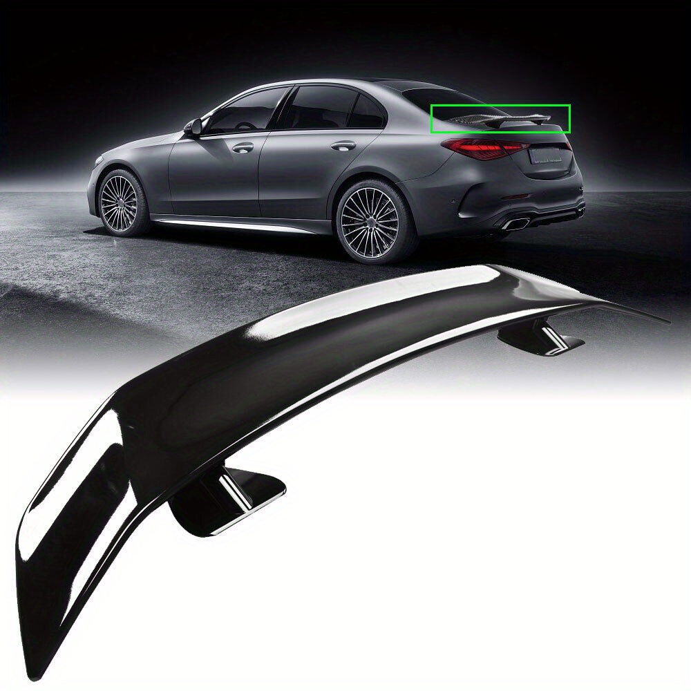 

46"universal Car Rear Trunk Spoiler Wing Glossy Black Sport Style W/adhesive