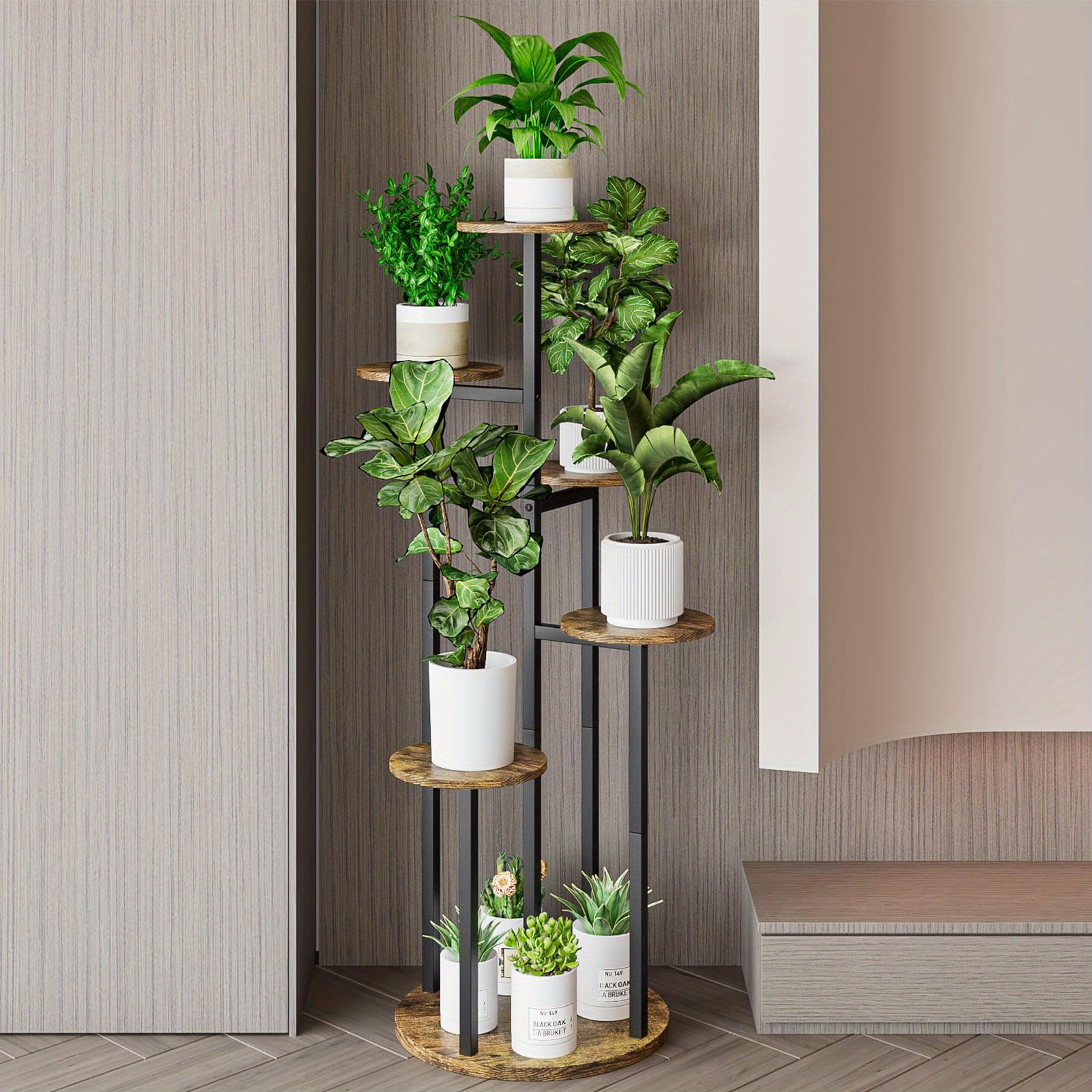 

Plant Stand Indoor 6 Tier 9 Potted Multiple Holder For Patio Garden Room Corner