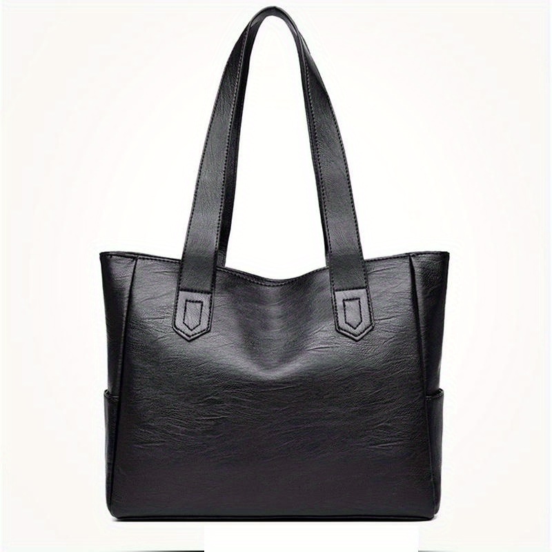 

Fashion 1pc Women Soft Pu Leather Handbag Satchel Shoulder Tote Bag Shoulderbag Ladies Black