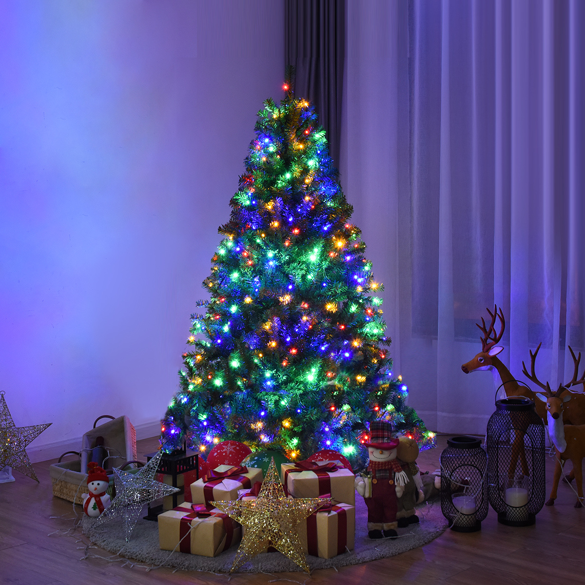 

5ft Pre-lit Christmas Tree W/ 150 Led Lights & Stand