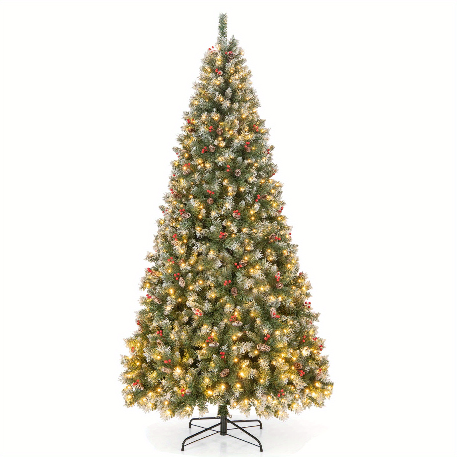 

9 Ft Christmas Tree W/ 650 Led Lights & 309 Red