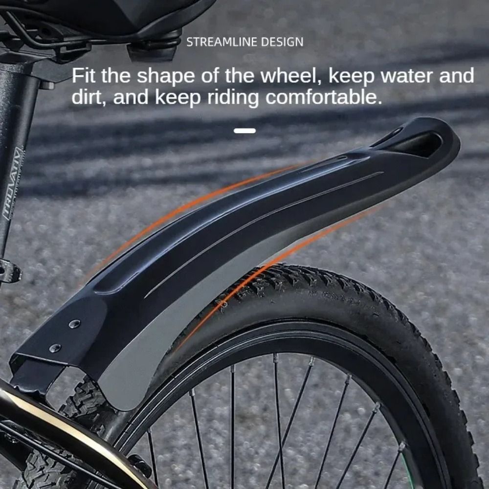 

Easy-clean Adjustable Bike Fenders - Quick Release Mudguards For Front & Rear Wheels, Durable Pp Material, Black