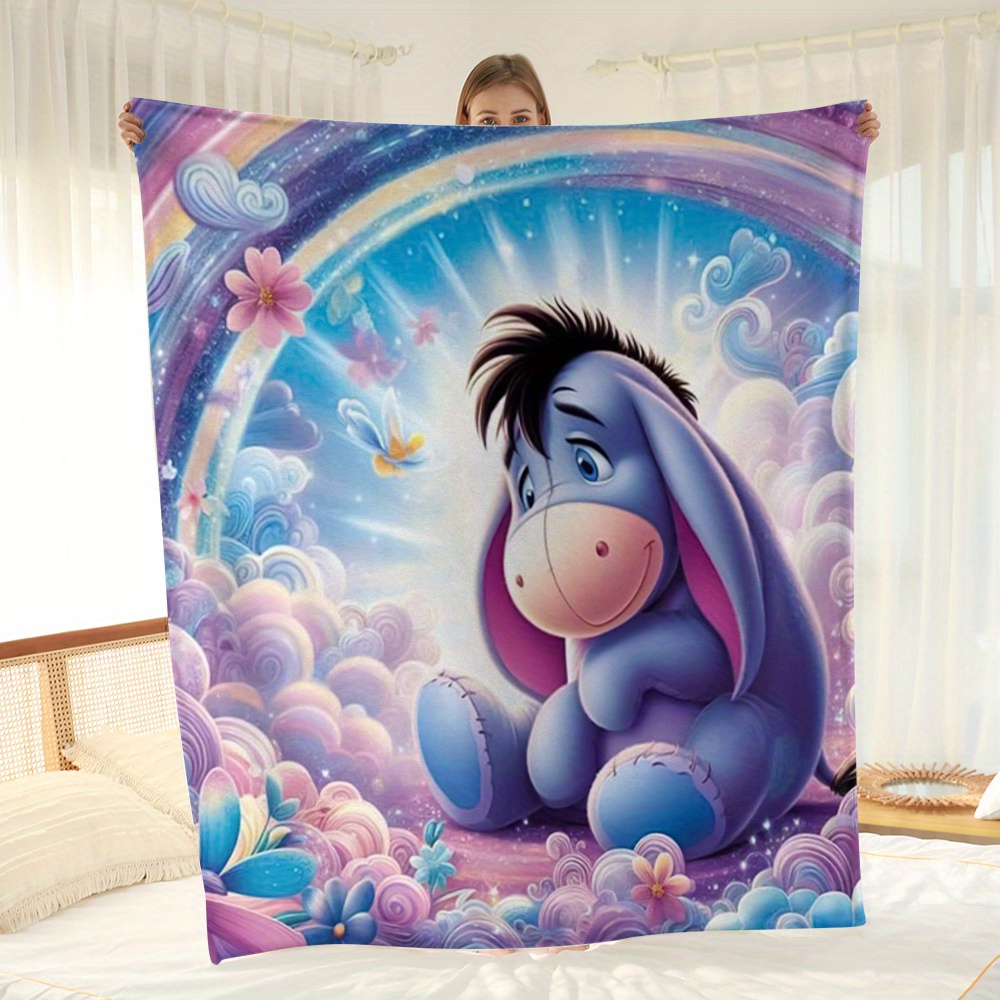 

Ume Polyester Flannel Fleece Throw Blanket - Plush Cartoon Donkey Design For Teens And Adults, Ultra-soft And Cozy Toddler Bedding For Bedroom And Living Room Decor