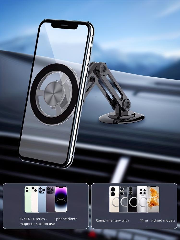 Car Phone Holder, Magnetic Universal Magnet Phone Mount For All Cell Phone Holder Stand, Adjustable Retractable Car Phone Mount - Multifunctional Telescopic Arm, Waterproof, Adjustable mobile phone Stand, Lazy Stand, It Can Rotate 360 Degrees And Be Adjusted With One Hand
