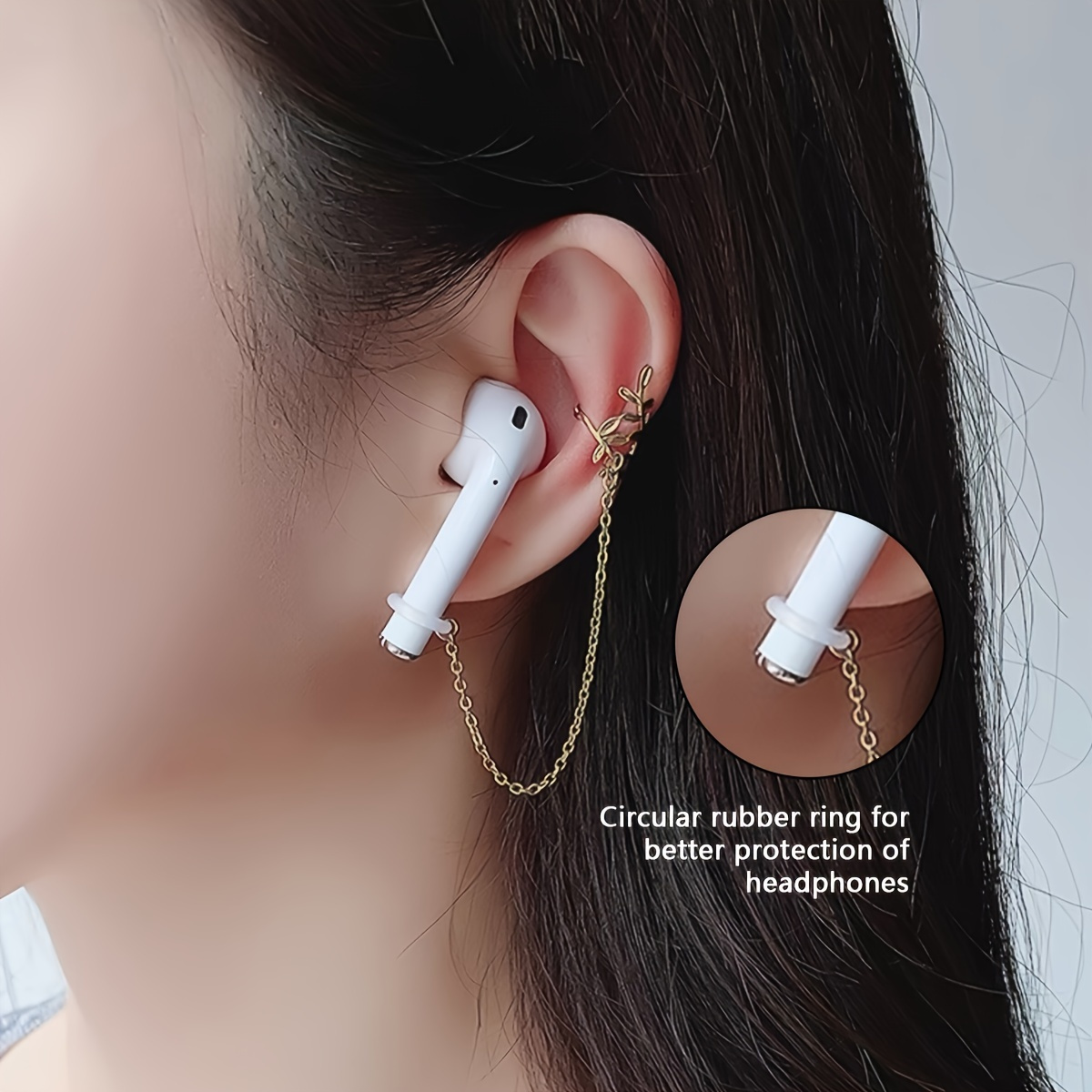 

Two-pack Hollow Leaves Model Universal For Airpod Earphones Anti-lost Ear Clip New Temperament Versatile Unisex Earphones Anti-drop Ear Clip