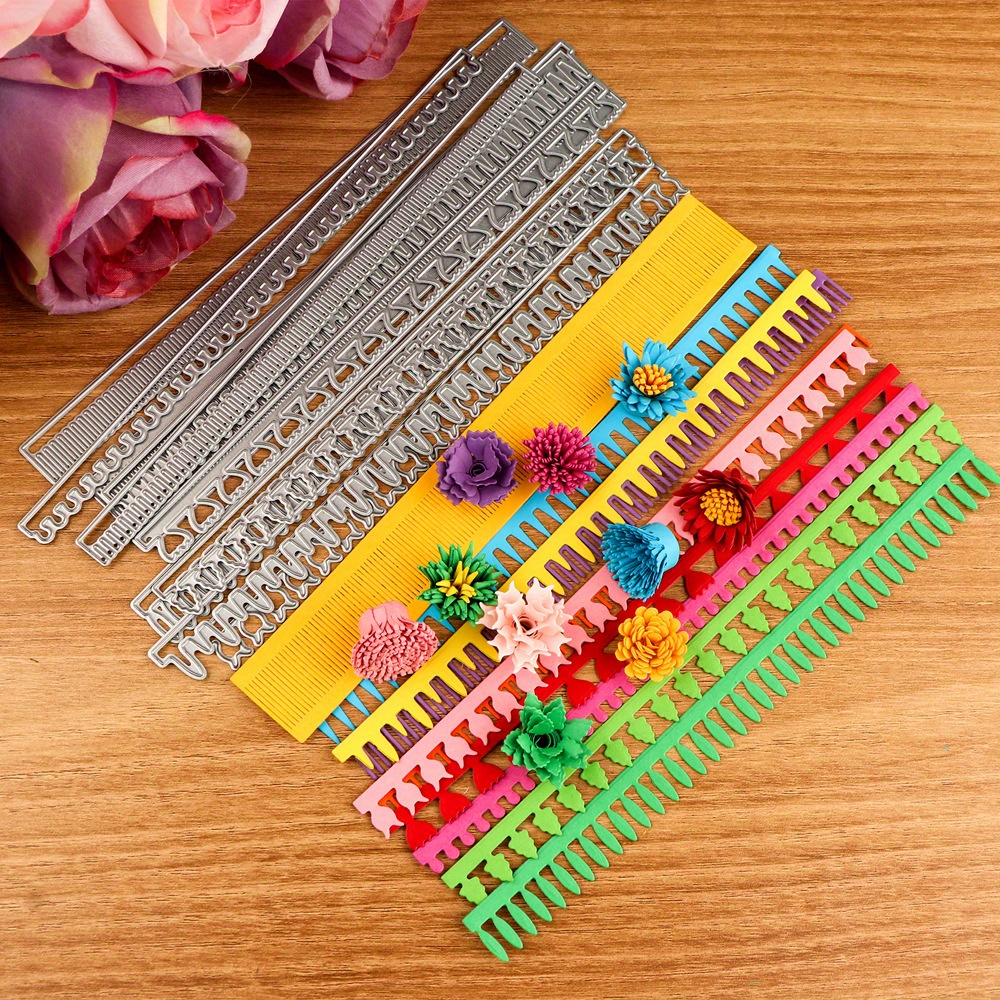 E-shop 10er-Set 3D-Spiralblumen und Blütenblatt Quilling-Streifen Bündel Metall-Stanzformen für Scrapbooking, Papierkarten, Geprägte