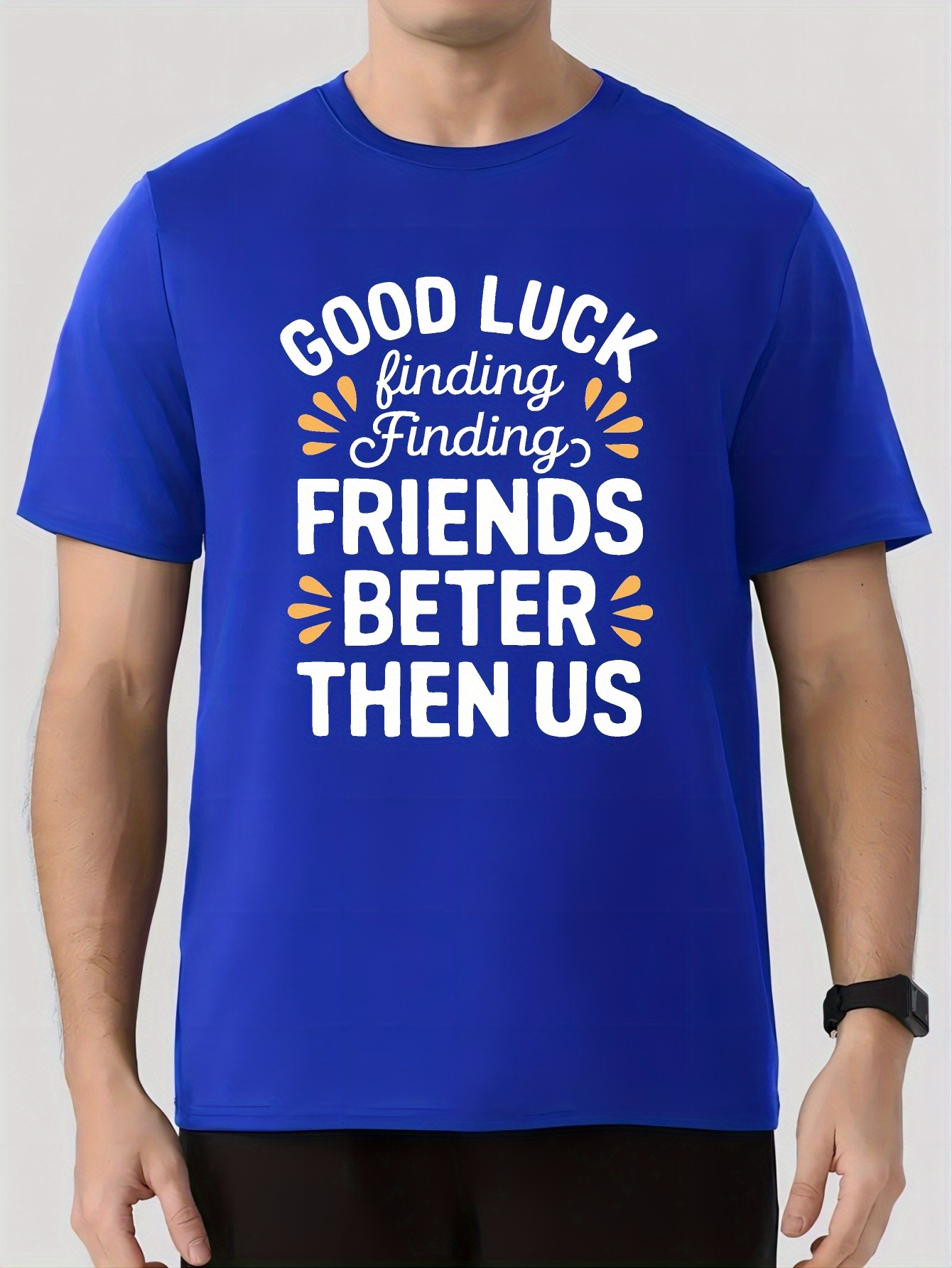 Друзья лучше чем мы печатают круглый вырез удобную футболку - Temu ...