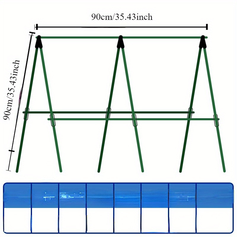 TEMU Sturdy Metal Garden Trellis Set For Climbing Plants - , Beans & Tomatoes - Durable Plant Support Frame