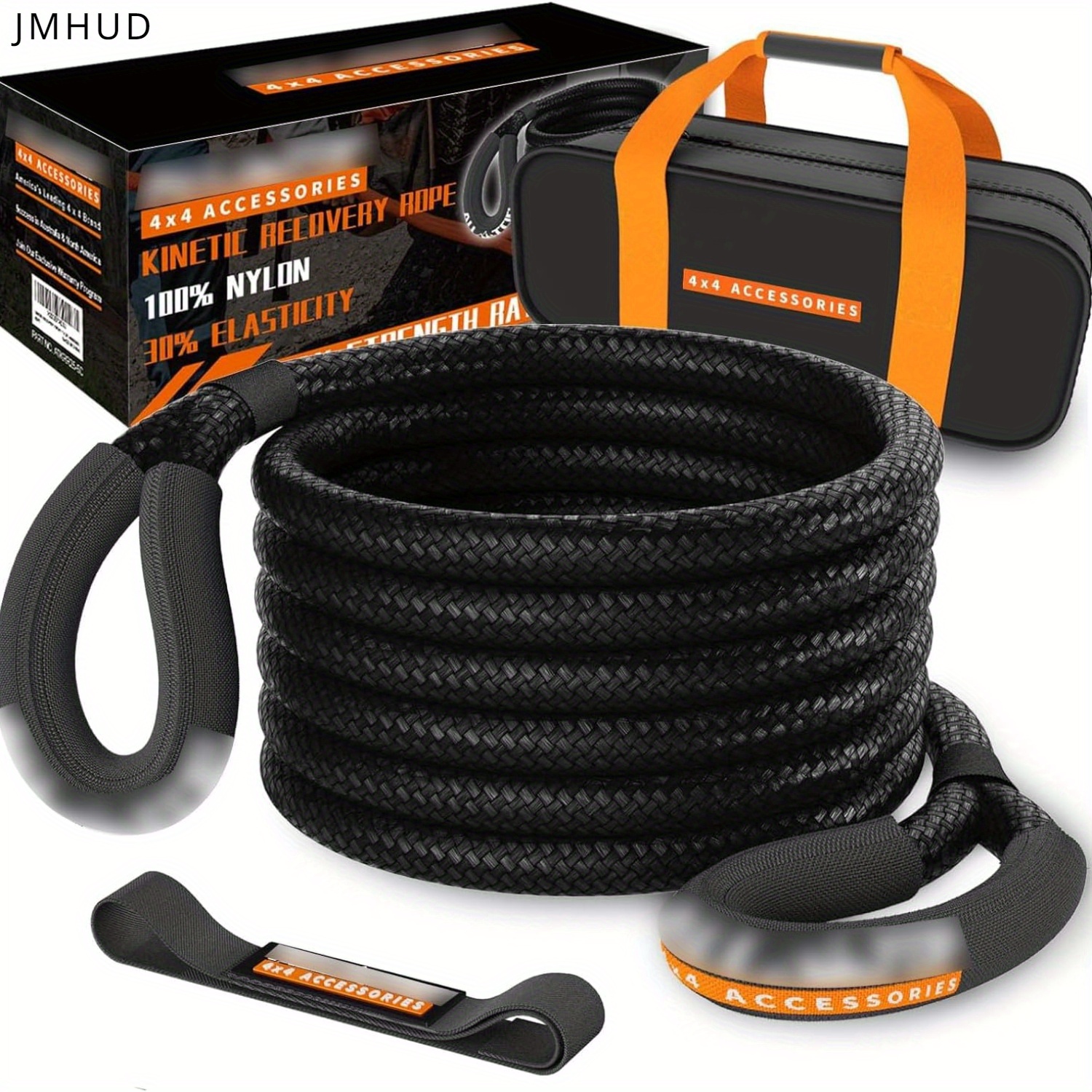 

Jmhud Rope 48, 000 Lbs Strap (1in X 30ft), Energy Rope For 4x4 Offroad Vehicle, 30%