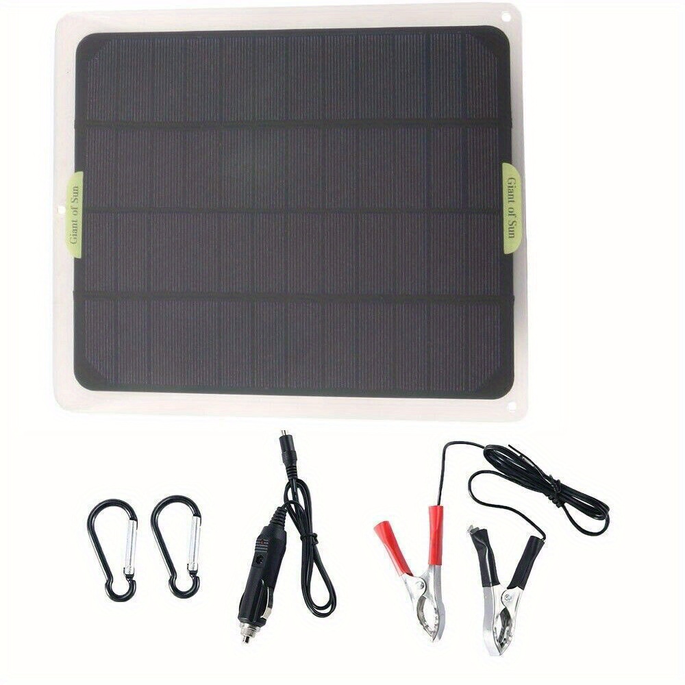 

20w Solar Panel 12v Trickle Charge Battery Charger For Maintainer Marine Rv Car