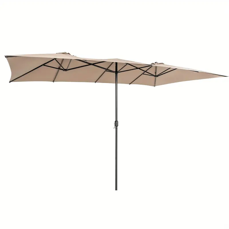 best choice 15x9 twin patio market umbrella Products 7.5ft Heavy-Duty Outdoor w/ Push Button Tilt, Easy Crank The umbrella is available in three color designs 15' x 9' Rectangular Outdoor