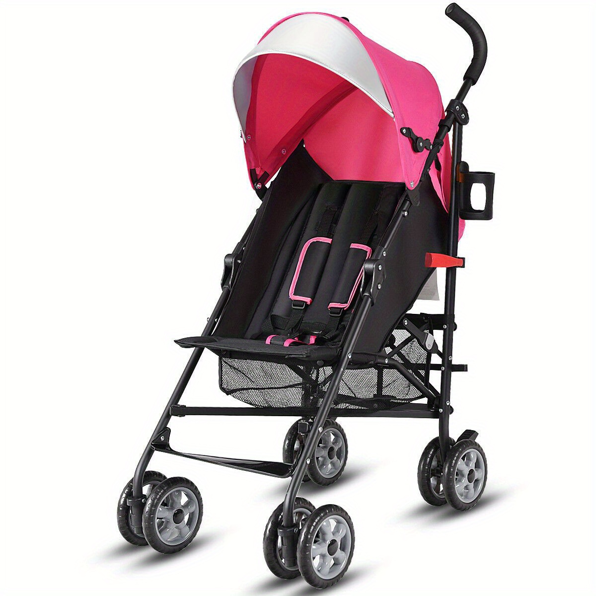   folding lightweight baby toddler umbrella travel stroller   basket new