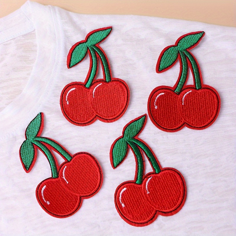 

2 Pieces, Cute Cherry Patch Patch For Backpack Clothing Diy Decorative Cloth Patch