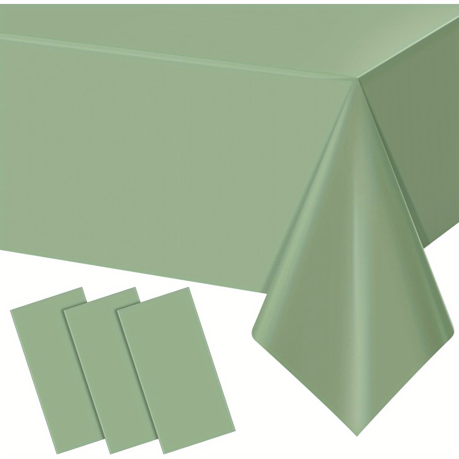 

Sage Green Waterproof Tablecloths 3-piece, 54x108 Inch - Perfect For Weddings, Birthdays & Parties