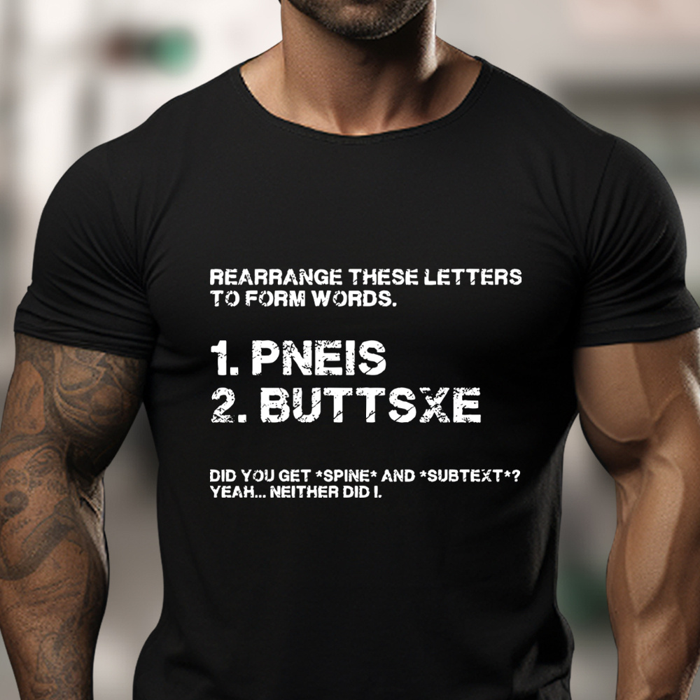

Men's Stylish Casual Breathable Comfortable Round Neck Printed Short Sleeve T-shirt