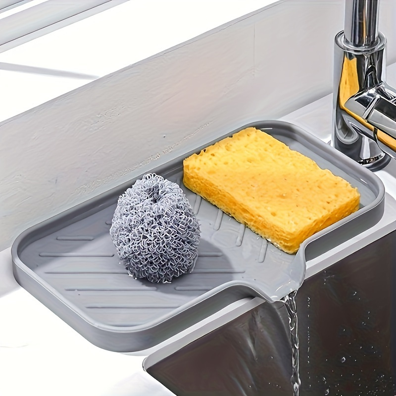 

Silicone Kitchen Sink Tray Bathroom Soap Tray Holder