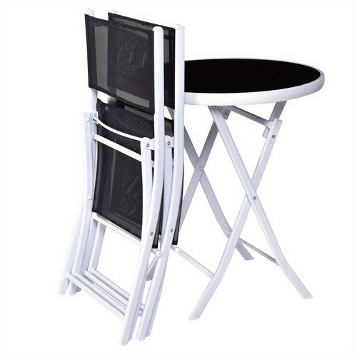 folding bistro table and chair set for garden backyard or patio