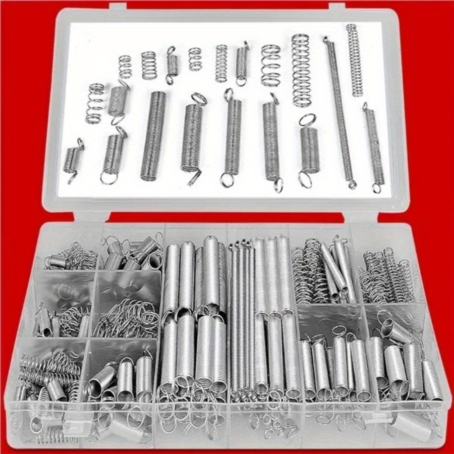 

Assorted Galvanized Spiral Springs - 200 Pcs Per Pack - Spring Rate Extension Springs - Industrial Grade - Spring Steel Material