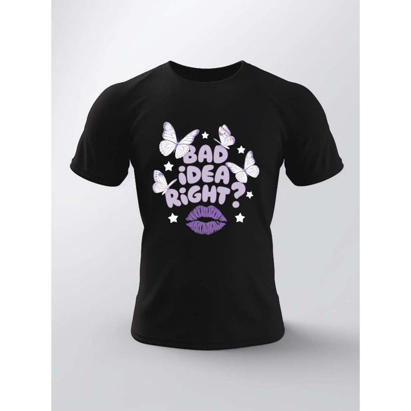 

Right Print Tee Shirt, Tees For Men, Casual Short Sleeve T-shirt For Summer