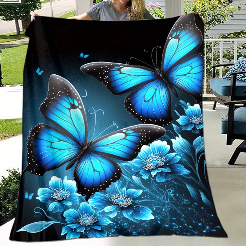 

Butterfly Nap Blanket - Versatile & Warm Polyester Throw For Couch, Bed, Office, And Travel | Easy Care