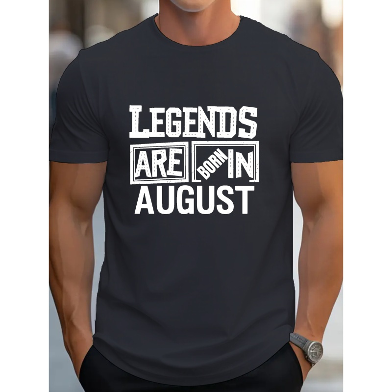 

Legends Are Print Tee Shirt, Tees For Men, Casual Short Sleeve T-shirt For Summer