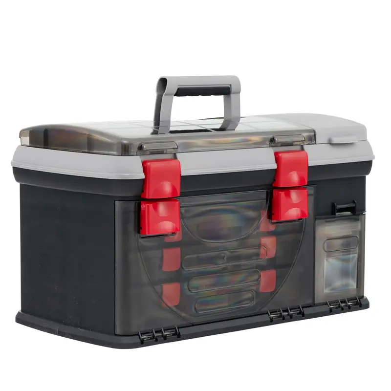 BTOER 3 Layers Fishing Tackle Box Tool Box Organizer Storage Box Cantilever Box Folding Tool Tackle Box Multipurpose Tool Storage Box A